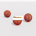 Sports Equipment Three Classic Brown Basketballs With Textured Design And Surface