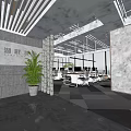 Modern Public Office Space Design With Glass Partitions Ergonomic Chairs And Wooden Floors