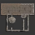 Ancient Architecture Ruins With Weathered Stone Walls Collapsed Structure And Stone Columns