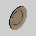 Golden Round Oculus Mirror With Interior Room Reflection And Window View