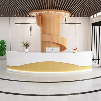 Modern Cashier 3d model