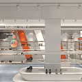 Modern Shoes And Bags Store Interior With Shelves Display Stands And Products