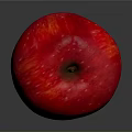 Healthy Fresh Ripe Red Apple With Shiny Juicy Surface On Gray Background