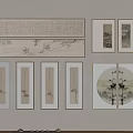 Chinese Traditional Wall Art With Calligraphy Paintings Bamboo And Flower Designs