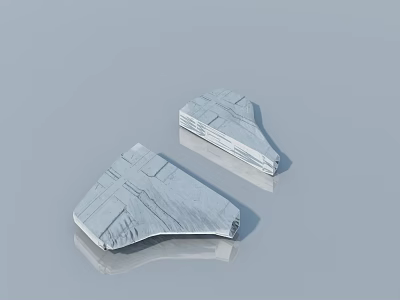 Two Modern Gray Textured Swing Doors with Smooth Surface Design 3d model