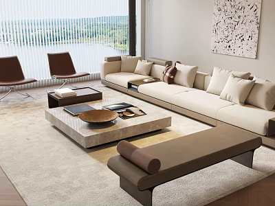 Sofa Modern Sofa Combination New Chinese Style Sofa Chinese Style Sofa Song Style Sofa Zen Style Sofa 3d model