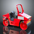 Red Functional Road Roller Vehicle ASP 65 Model For Construction Work 3d model