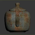 Artisan Handcrafted Ceramic Teapot with Vintage Glaze and Textured Surface Design
