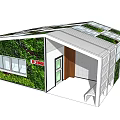 Modern Building Exterior Featuring Green Wall Vertical Garden Skylights Entrance And Windows