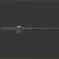 3D Rendered Metallic Weapon With Spring Mechanism And Detailed Design On Gray Background