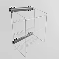 Wooden Wardrobe Interior Design With Hanging Rods Shelf Storage Baskets And Accessories