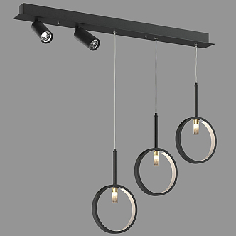 Modern Lamps Combination Chandelier Spotlight Simple Chandelier Spotlight Ring Chandelier 3d model