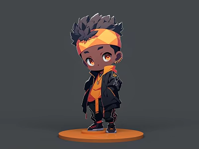 Man Cooking In Modern Open Concept Kitchen With Island Counter And Appliances 3d model