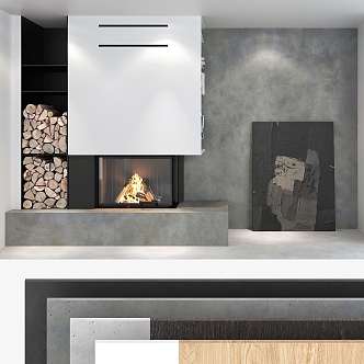 Modern Fireplace 3d model