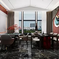 New Chinese-style private room on the first floor 3d model