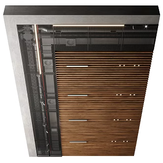 Industrial LOFT Ceiling Grille Ceiling 3d model