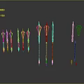 Hidden weapons retro darts suit darts ninja darts ninja weapons ancient weapons cold weapons 3d model