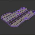 Detailed Railway Track Structure With Rail Tracks And Signal Equipment