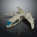 Geometric Pattern Model Aircraft With Extended Wings Blue Cockpit And Detailed Design