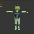 Friendly Cartoon Brewers Mascot With Blue Cap Yellow Mustache Jersey And Gray Shorts Arms Outstretched