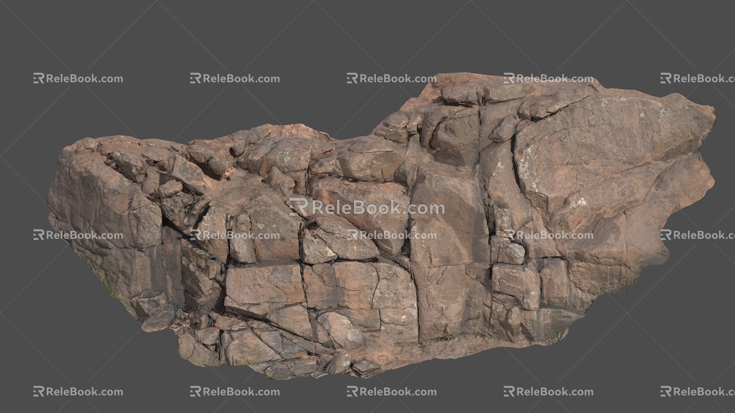 Stone Cliff Gobi Rock Mountain 3d model