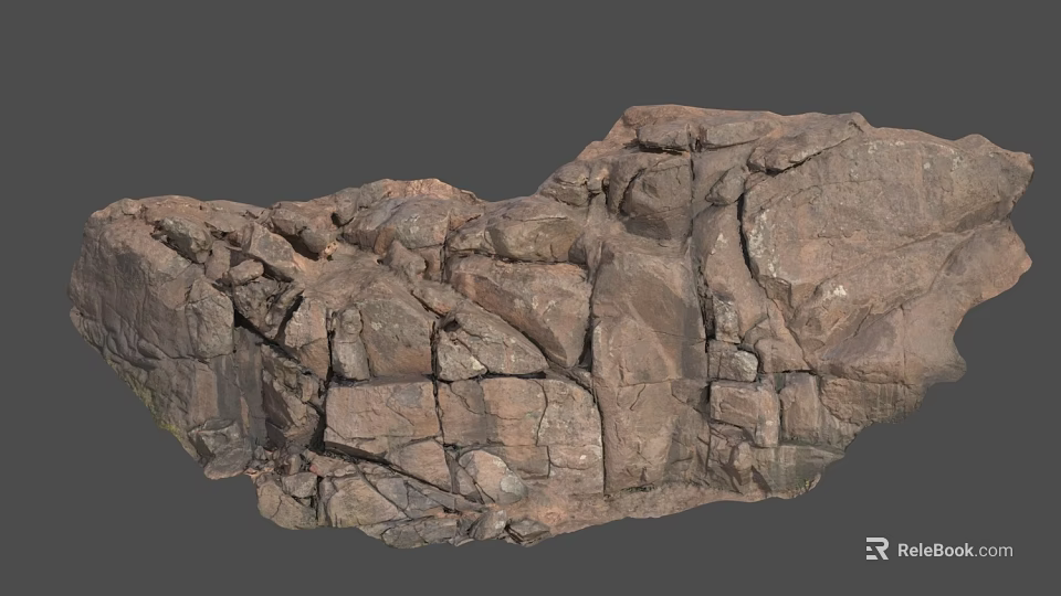 Natural Stone And Wood Crafted Artistic Structure For Rustic Decorative Design Elements 3d model 