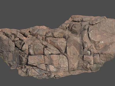 Natural Stone And Wood Crafted Artistic Structure For Rustic Decorative Design Elements 3d model