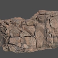 Stone Cliff Gobi Rock Mountain 3d model