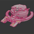 Conceptual Futuristic Space Station Model With Circular Rings And Multi Layered Structure