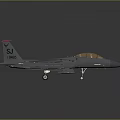 Detailed Gray Fighter Jet Model With Yellow Cockpit And Wing Insignia
