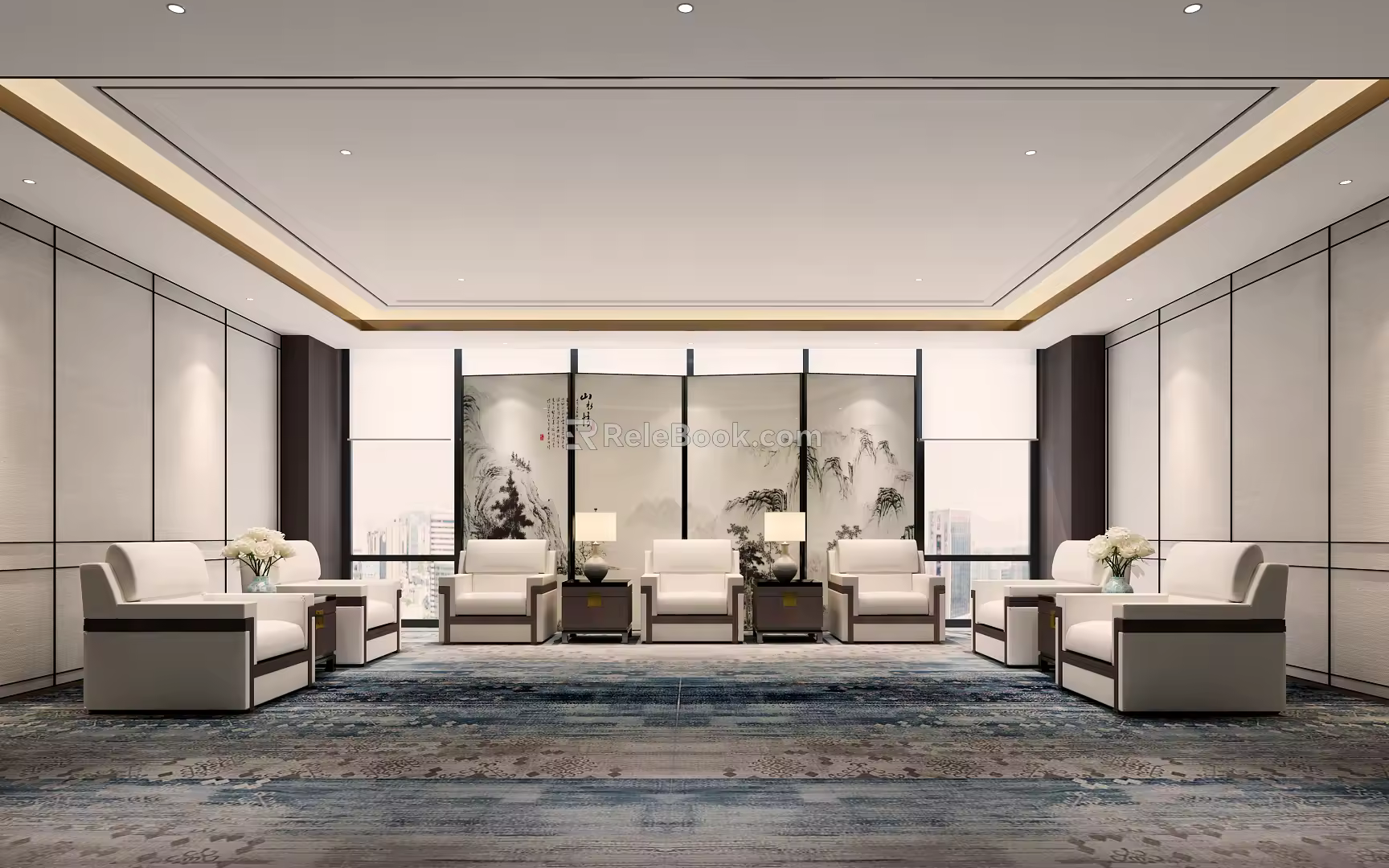 New Chinese Reception Room 3d model