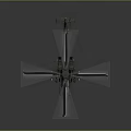 Gray Military Attack Helicopter With Rotor Blades Mounted Missiles And Tinted Cockpit