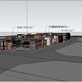 Vibrant Commercial Landscape With Multi Level Brick Buildings Retail Shops And Pedestrian Walkways