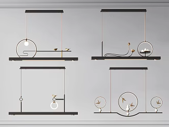 New Chinese Chandelier 3d model