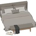 Double bed 3d model