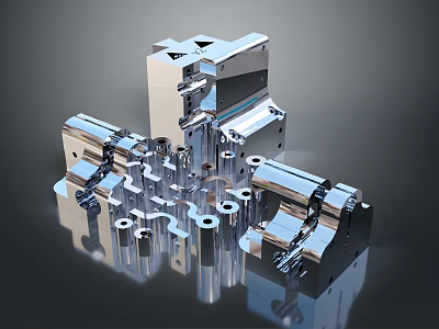 Industrial Precision Metal Hardware Tools With Various Shapes And Smooth Surface Finish 3d model