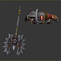 Armored Warrior Character Confronting Fierce Dragon Creature In Mythical Battlefield