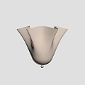 White Flower Shaped Wall Light With Soft Illumination Mounted On White Wall