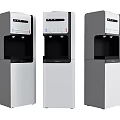 Three Modern Vertical Water Dispensers As Daily Electrical Appliances With Sleek Design