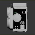 Vintage Rolleiflex Twin Lens Reflex Camera With Classic Design And Green Lenses