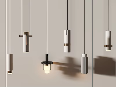 Modern Pendant Lights With Various Designs And Metal Accents For Home Decor 3d model
