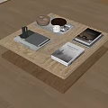 Quiet Ancient Style Tea Table 3d model