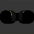 Sleek Modern Black Over ear Headphones With Yellow Accents And Comfortable Earpads