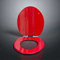 Open Red Wooden Toilet Seat Design For Bathroom Living Essentials With Modern Look