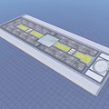 Water Fountain Design With Rectangular Layout Central Pool And Greenery Sections