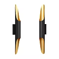 Modern Black And Gold Wall Sconces With Sleek Minimalist Design For Home Decor