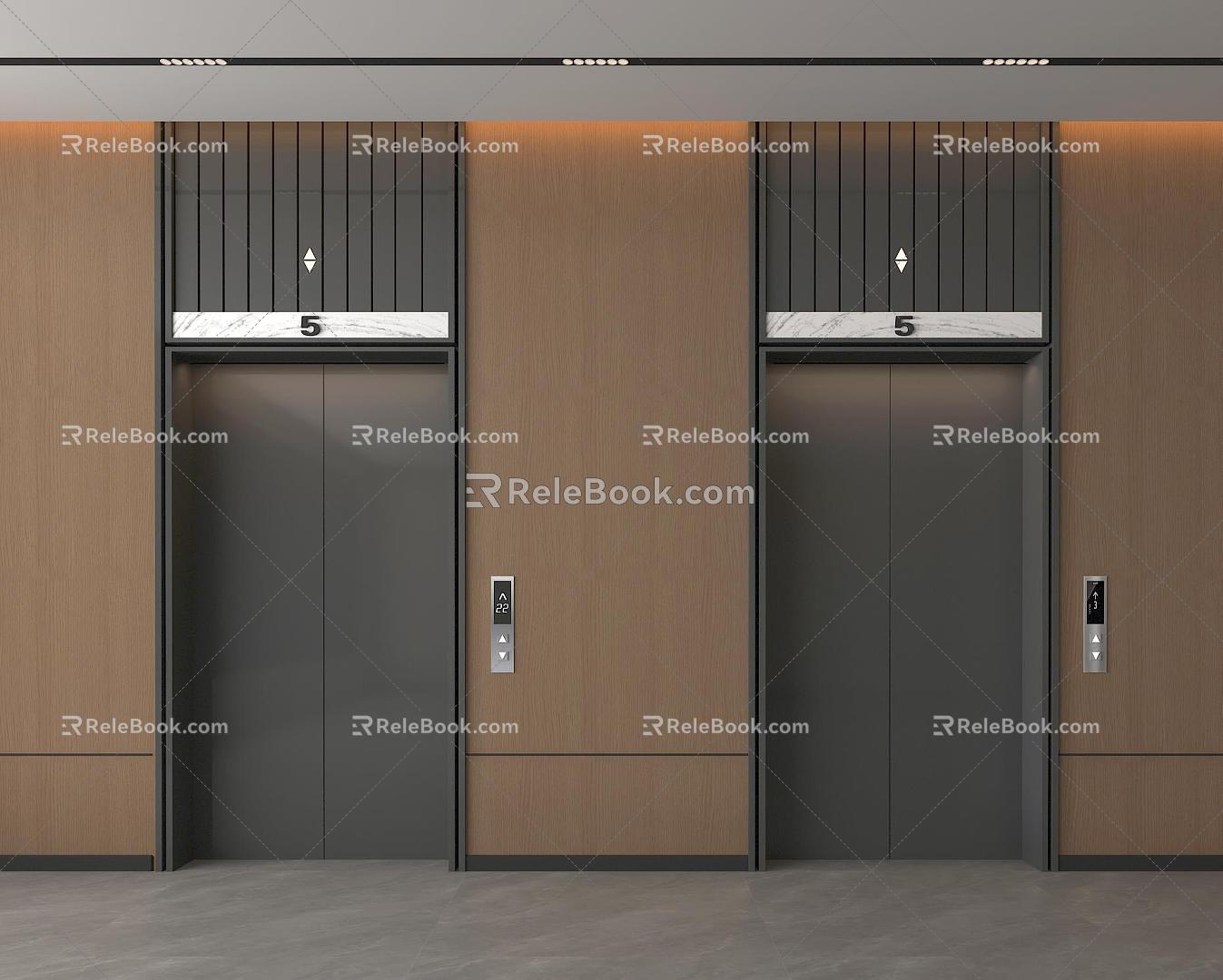 Modern elevator door elevator 3d model