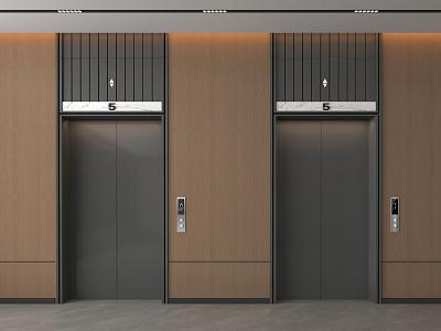 Modern elevator door elevator 3d model