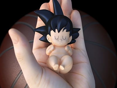 Hand-made Baby Monkey King Props Dragon Ball Basketball Cute Baby Toy Anime Characters model