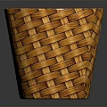 Handmade Woven Storage Basket With Cylindrical Shape And Natural Wicker Material For Home Living